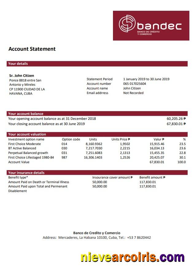 Cuba Bandec Banco de Credito y Comercio